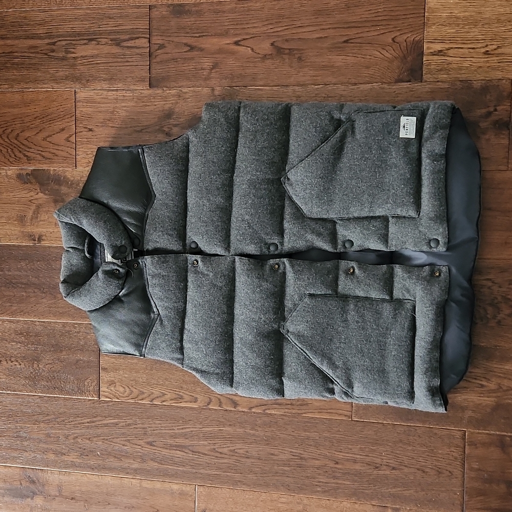 Penfield leather and wool puffer vest